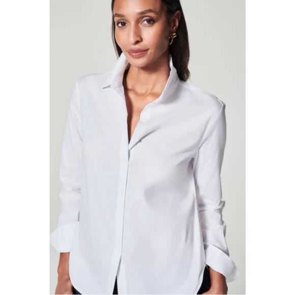 Spanx The Best Button Down White Shirt Size 1X - Picture 7 of 9